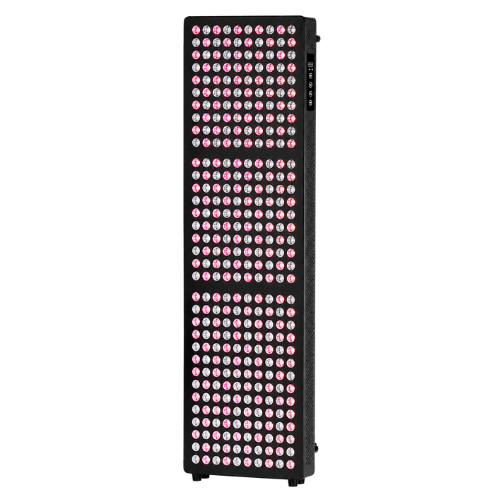Lumi 700 black full body panel, front view with all LEDs on