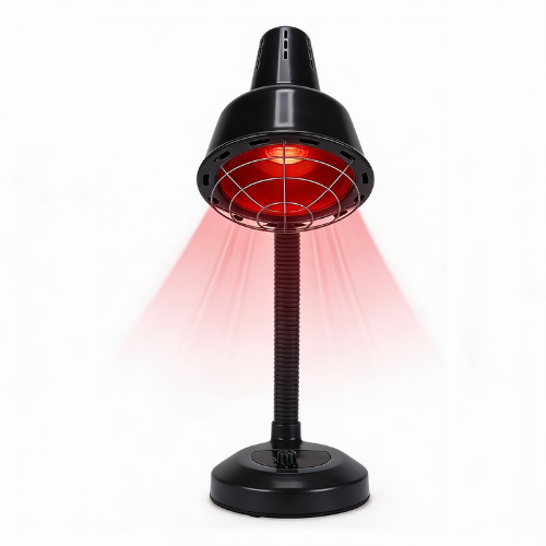 Luxyor Redlight 120 infrared lamp 275W, black, front view, standing