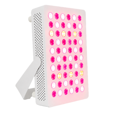 Lumi 110 hvidt panel set bagfra med ventilationshuller og udfoldelig fod