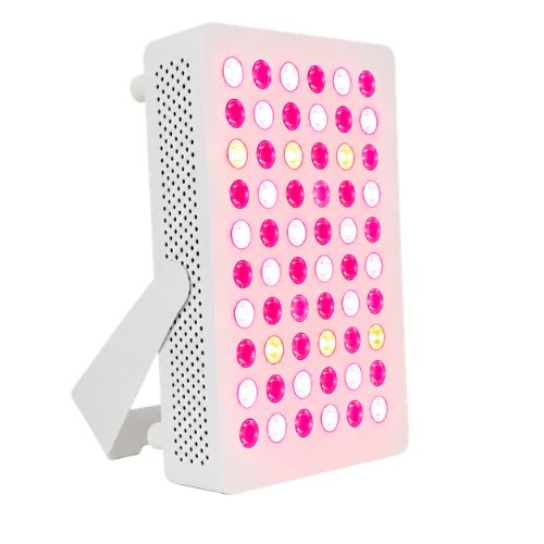 Lumi 110 hvidt panel set bagfra med ventilationshuller og udfoldelig fod