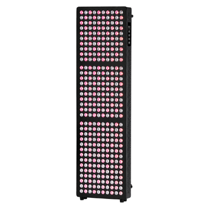 Lumi 700 sort panel til hele kroppen set forfra med alle LED'er tændt