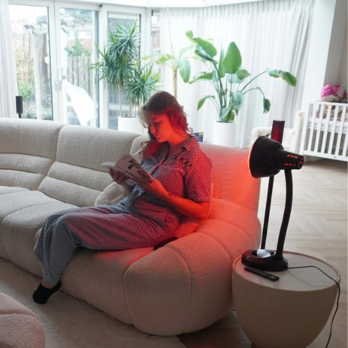 Luxyor Redlight 120 sort infrarød lampe brugt ved fibromyalgi og muskelsmerter