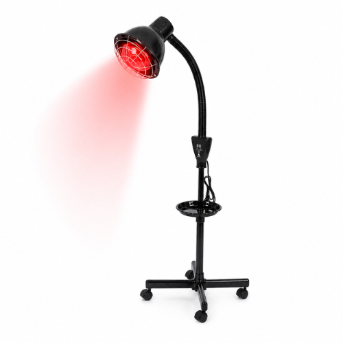 Lampe infrarouge Luxyor Redlight 160, 275 W, sur pied à roulettes avec faisceau de lumière rouge