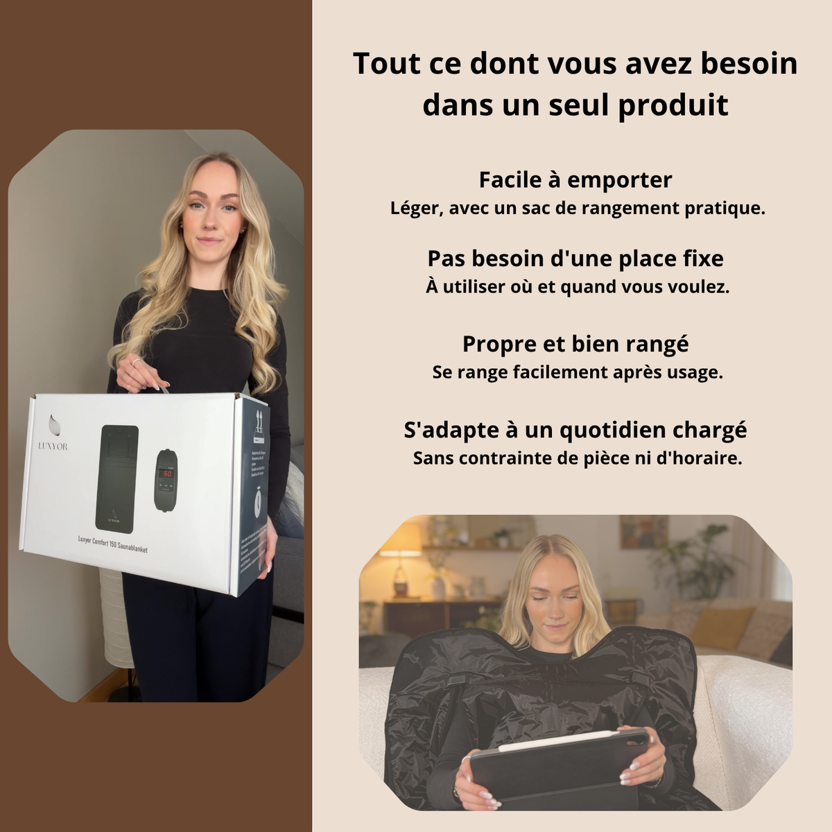 Couverture de sauna Luxyor Comfort 150 : tout ce dont vous avez besoin dans un seul produit