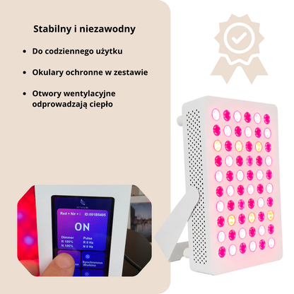 Luxyor Lumi 110 biały: stabilny i niezawodny, okulary ochronne w zestawie