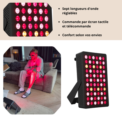 Luxyor Lumi 110 noir : sept longueurs d'onde réglables, écran tactile et télécommande