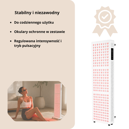 Luxyor Lumi 700 biały: stabilny i niezawodny, okulary ochronne w zestawie, regulowana intensywność i tryb pulsacyjny