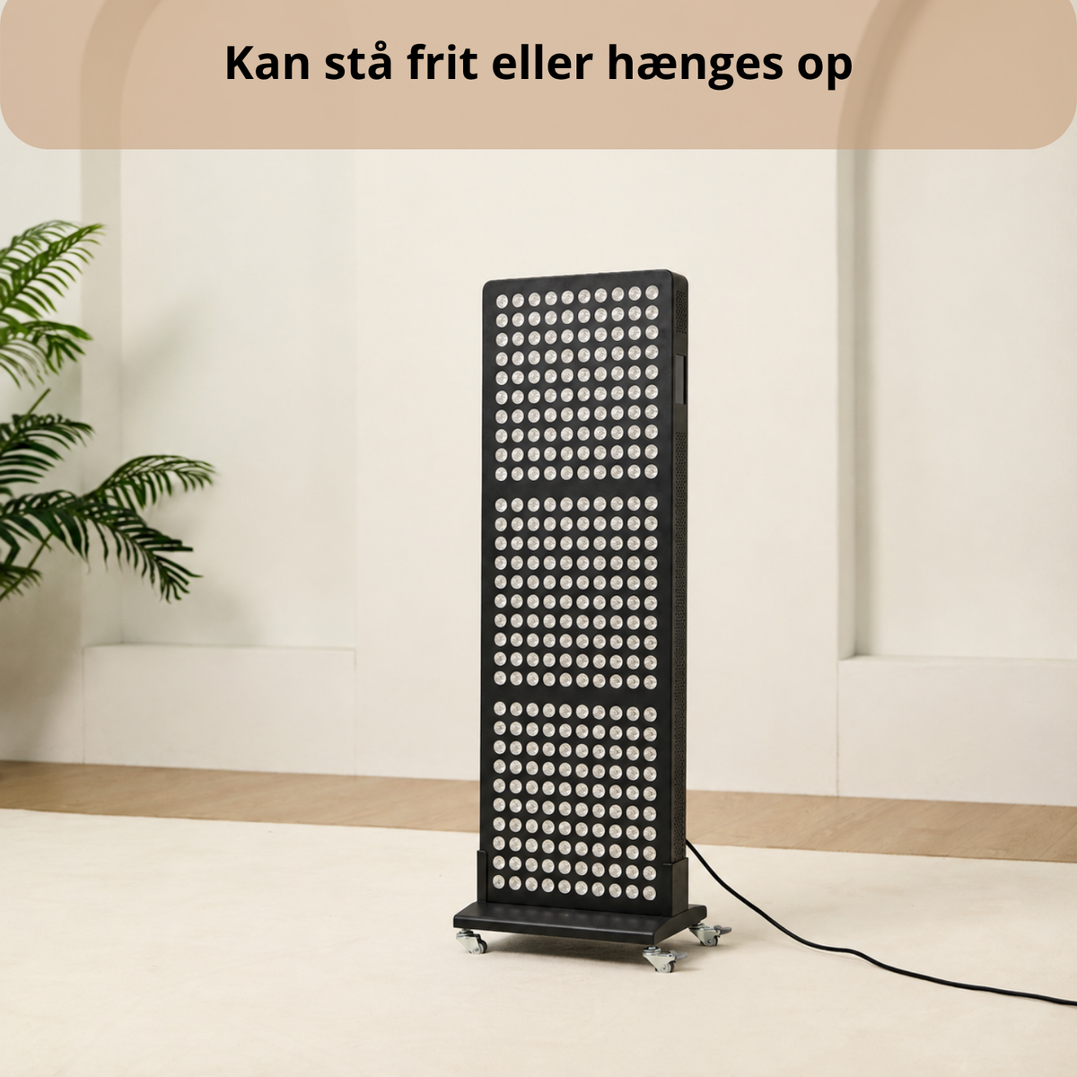 Luxyor Lumi 700 sort rødlyspanel til hele kroppen: kan stå frit eller hænges op