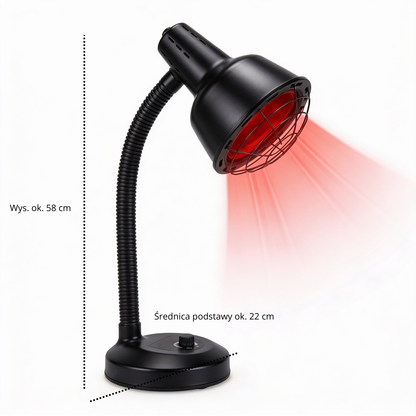 Wymiary Luxyor Redlight 120 czarna: wysokość ok. 58 cm, średnica podstawy ok. 22 cm