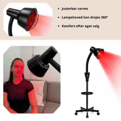 Redlight 160 justerbar varme og lampehoved der kan drejes 360°